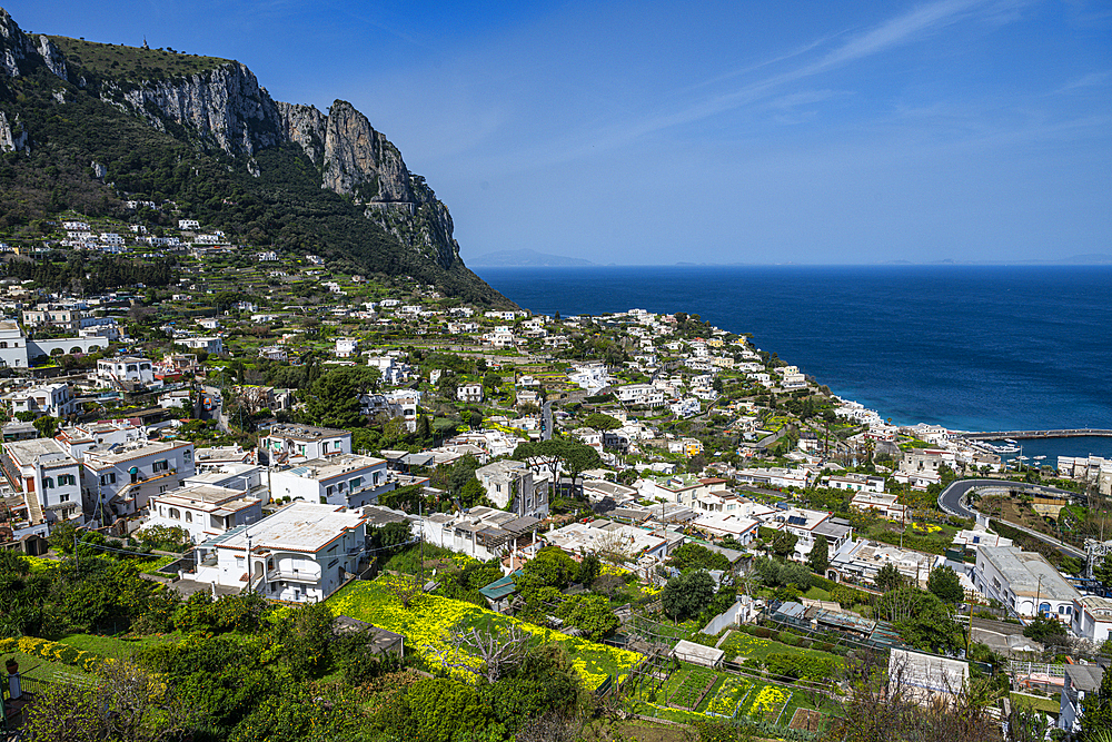 View over the Island of Capri, Gulf of Naples, Campania, Italy, Europe