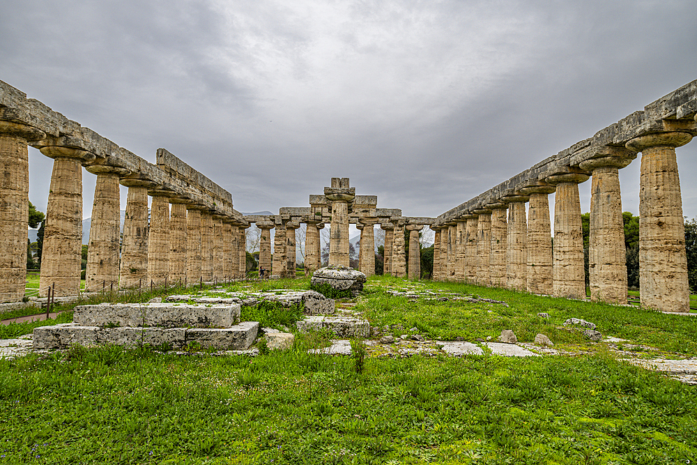 The Greek temples of Paestum, UNESCO World Heritage Site, Campania, Italy, Europe