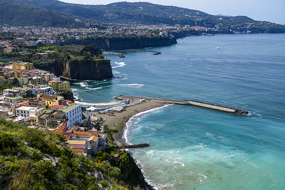 View over Sorrento, Bay of Naples, Campania, Italy, Europe