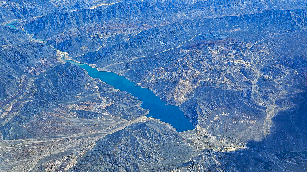 Aerial of the Andes mountains, Chile, South America