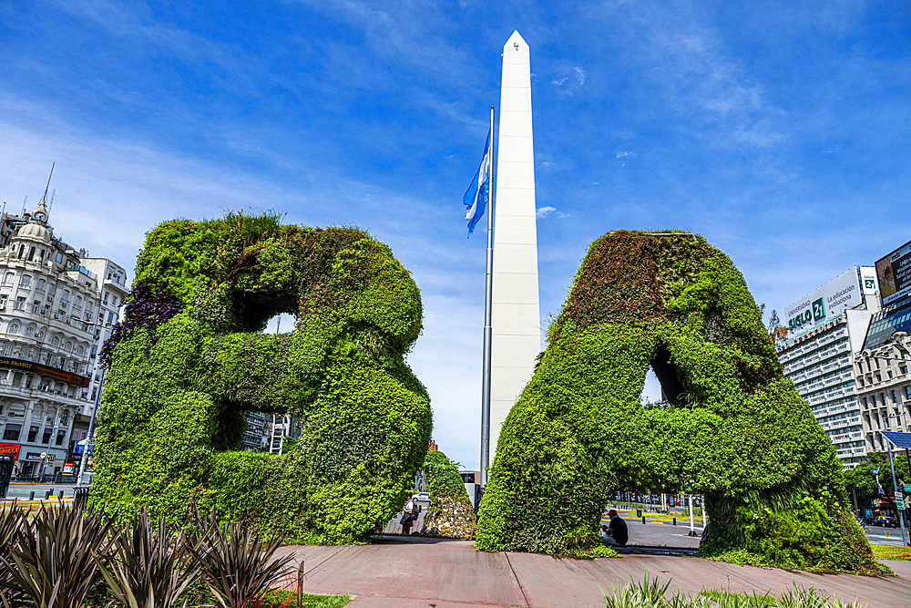 Obelisk in the Center of Buenos Aires, Argentina, South America