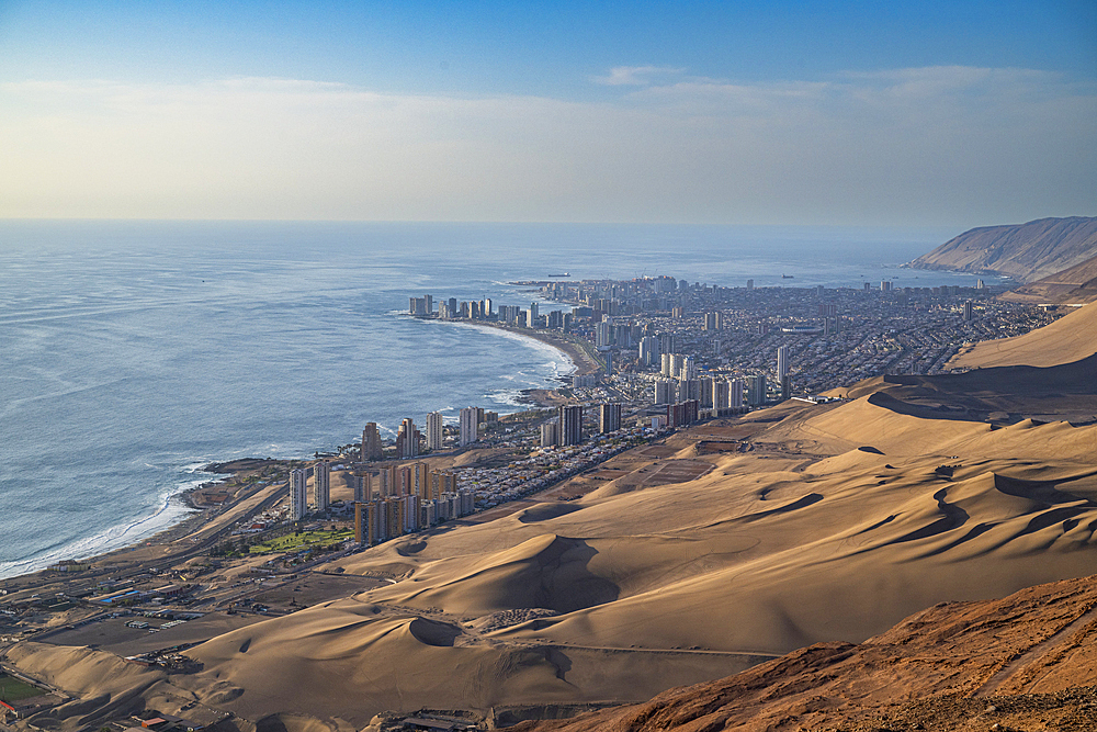 View over Iquique, Atacama desert, Chile, South America