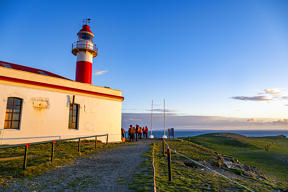 Lighthouse on Magdalena Island, Magallanes Region, Punta Arenas, Chile, South America