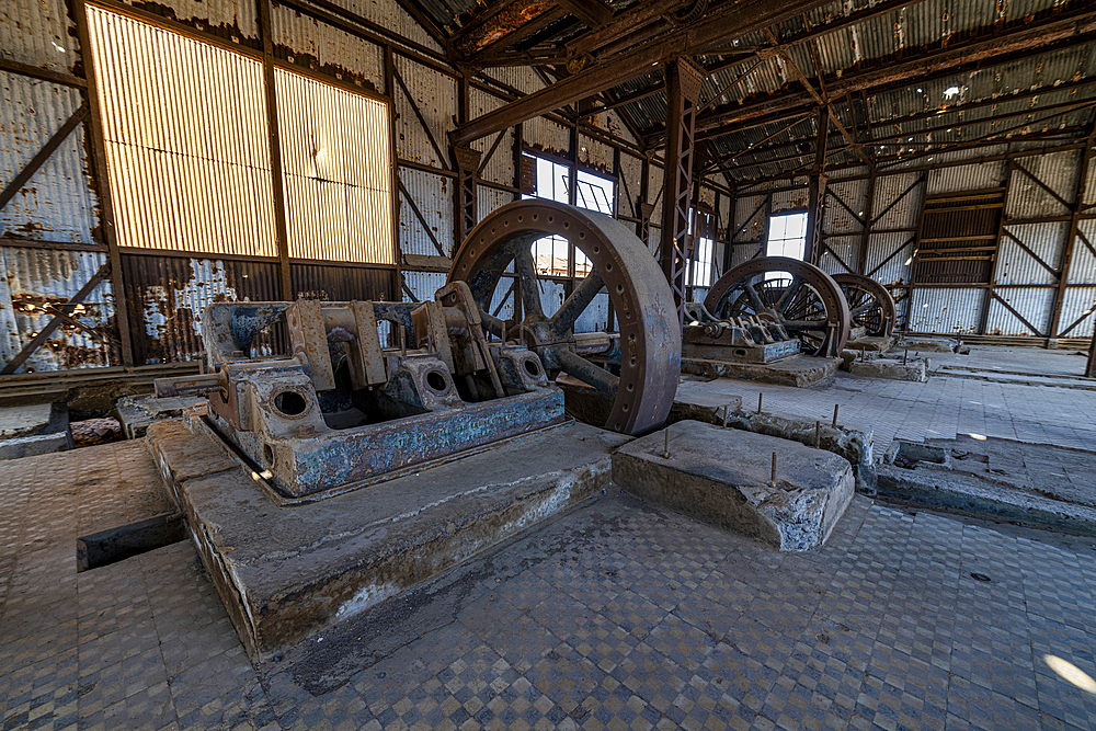 Santa Laura Salpeter mine, UNESCO World Heritage Site, Atacama desert, Chile, South America