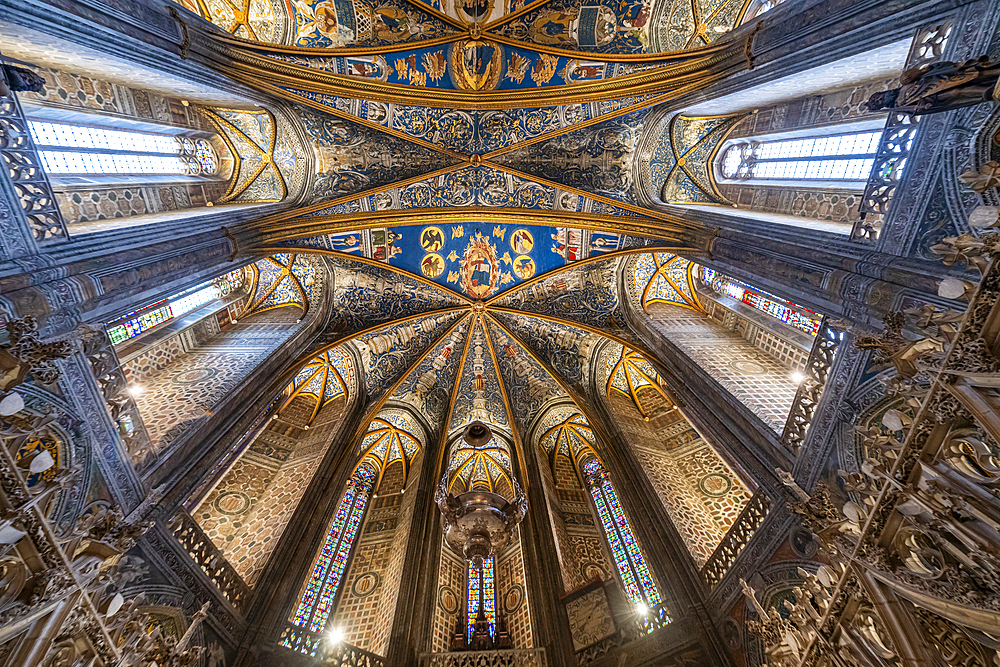 Interior of the Cathedral Sainte-Cecile, UNESCO World Heritage Site, Albi, Midi-Pyrenees, France, Europe