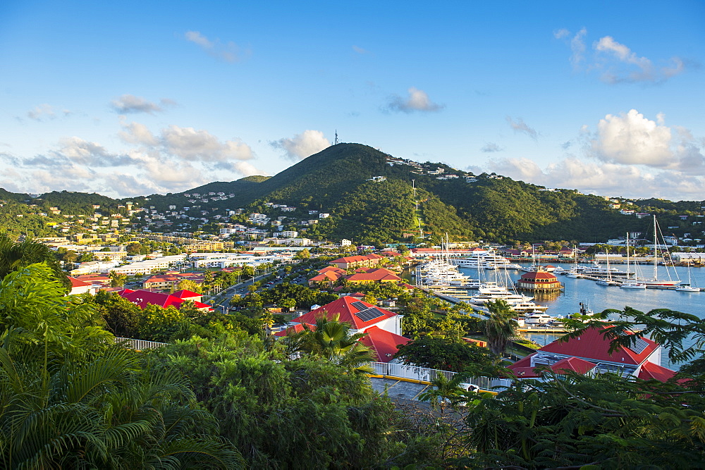 View over Charlotte Amalie, capital of St. Thomas, US Virgin Islands, West Indies, Caribbean, Central America