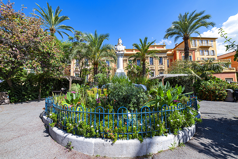 Town hall of the seaside town of Menton, Alpes Maritimes, Provence-Alpes-Cote d'Azur, French Riviera, France, Europe