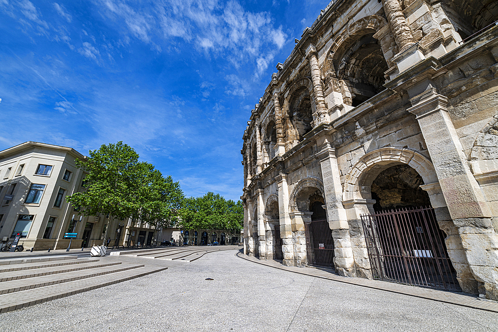 Roman amphitheatre, Nimes, Gard, Occitania, France, Europe