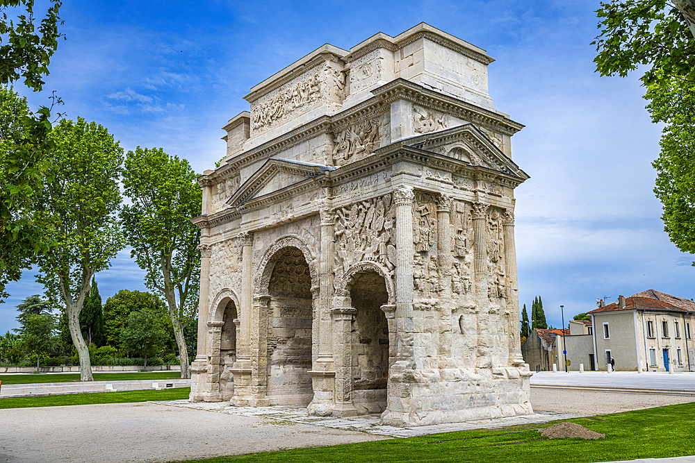 Triumphal Arch of Orange, UNESCO World Heritage Site, Orange, Vaucluse, Provence-Alpes-Cote d'Azur, France, Europe