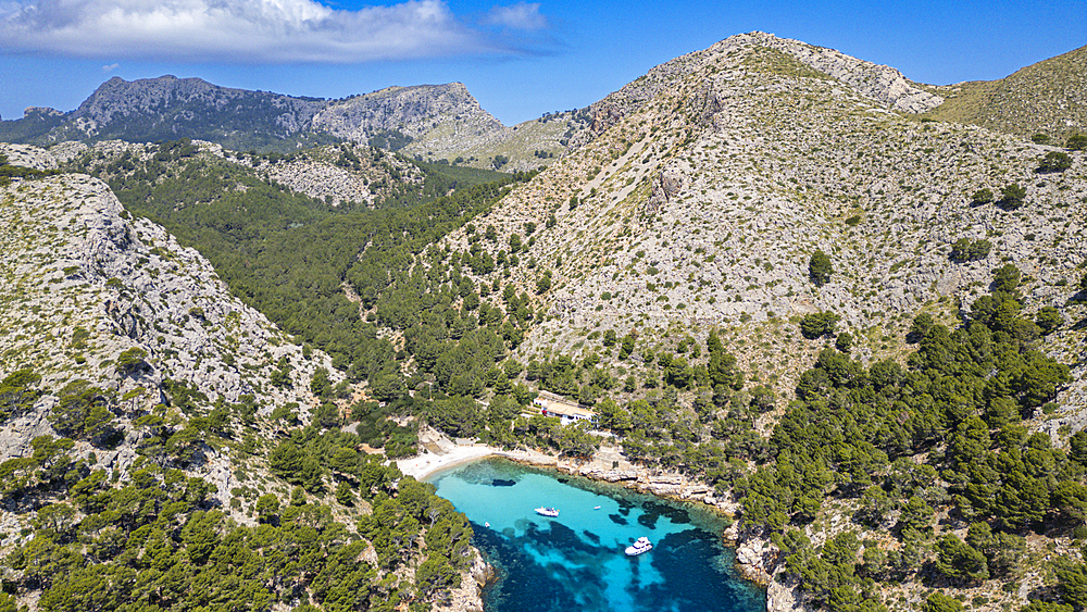 Aerial of the Formentor Peninsula, Mallorca, Balearic islands, Spain, Mediterranean, Europe