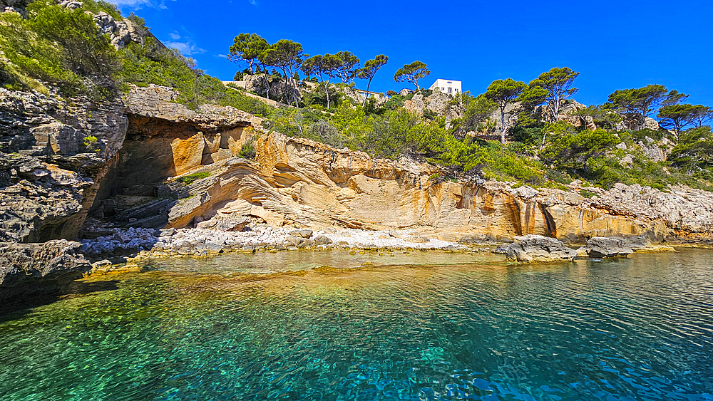 Turquoise water on the Formentor Peninsula, Mallorca, Balearic islands, Spain, Mediterranean, Europe