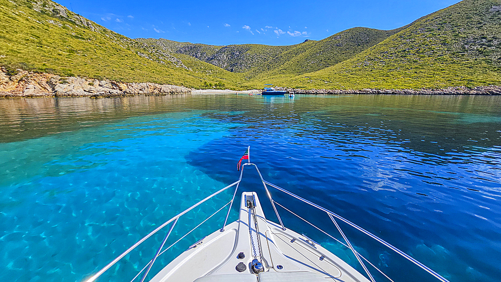 Turquoise water on the Formentor Peninsula, Mallorca, Balearic islands, Spain, Mediterranean, Europe