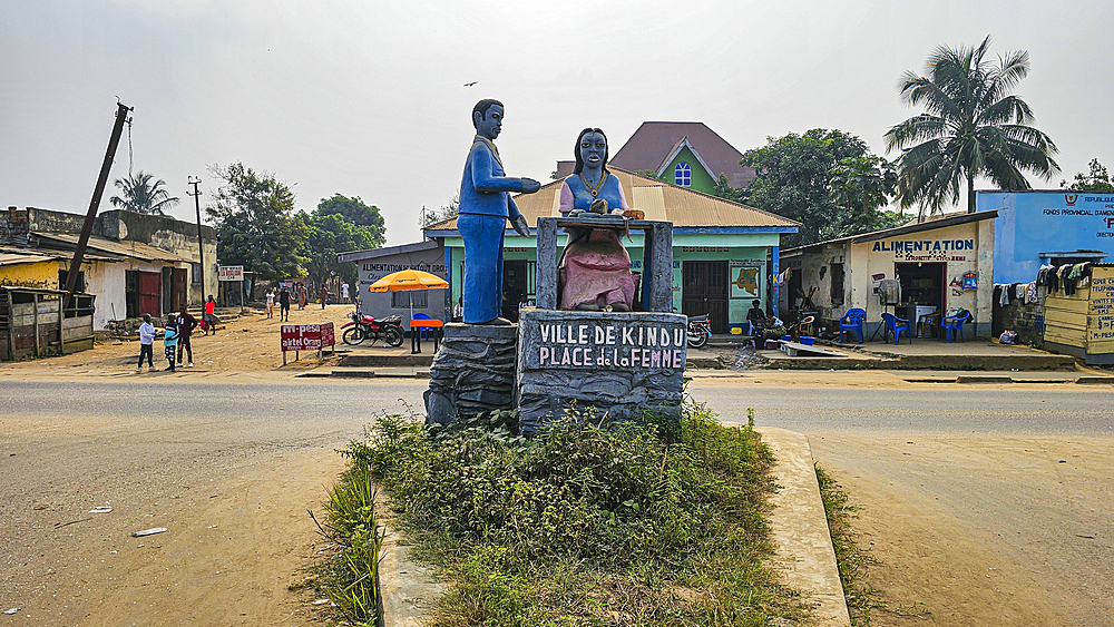 Woman monument, Kindu, Maniema, Democratic Republic of Congo, Africa