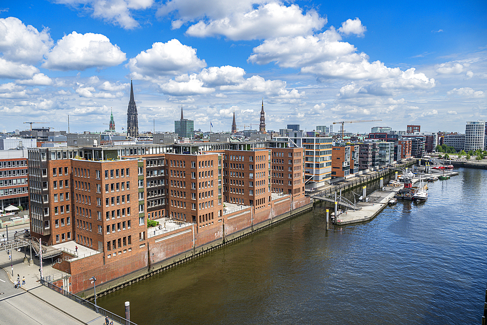 Elbphilamonie, the Hamburg opera house overlooking the Speicherstadt of Hamburg, Germany, Europe