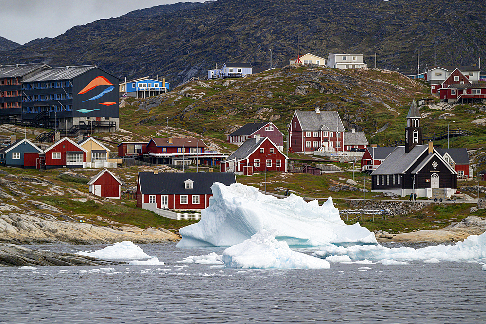 Overlook over Ilulissat, Western Greenland, Denmark, Polar Regions