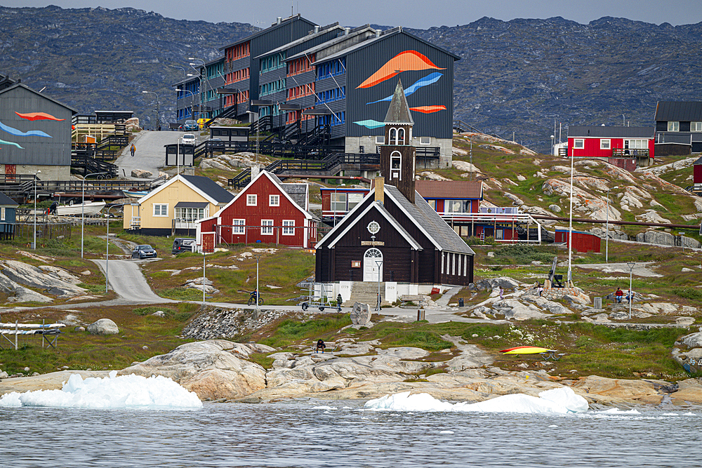 Overlook over Ilulissat, Western Greenland, Denmark, Polar Regions