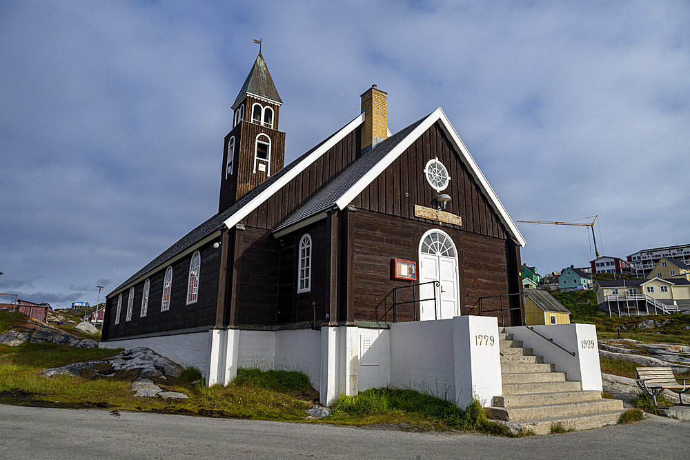 Wooden church in Ilulissat, Western Greenland, Denmark, Polar Regions