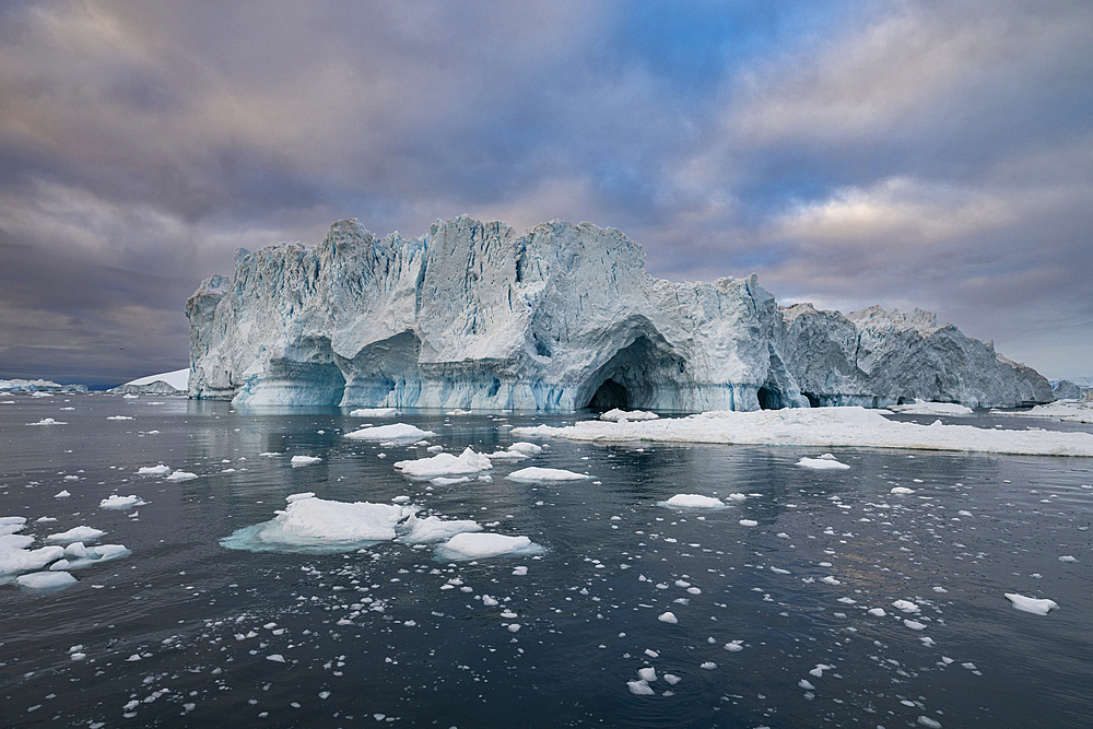 Floating icebergs, Ilulissat Icefjord, UNESCO World Heritage Site, Western Greenland, Denmark, Polar Regions