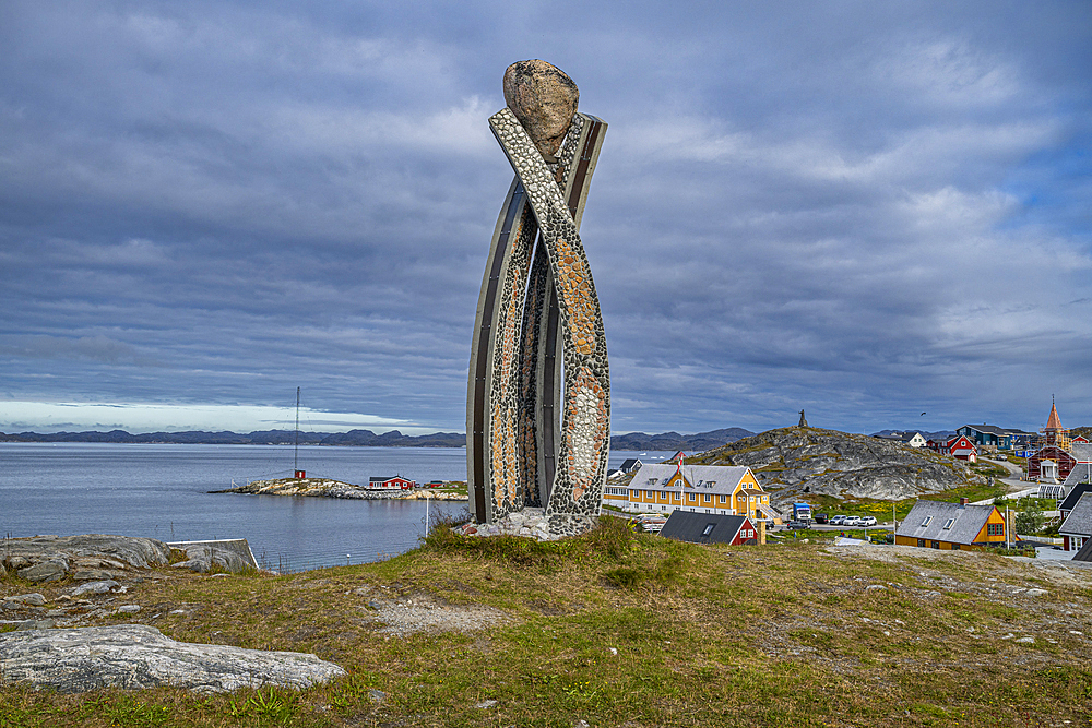 Monument in Nuuk, capital of Greenland, Denmark, Polar Regions