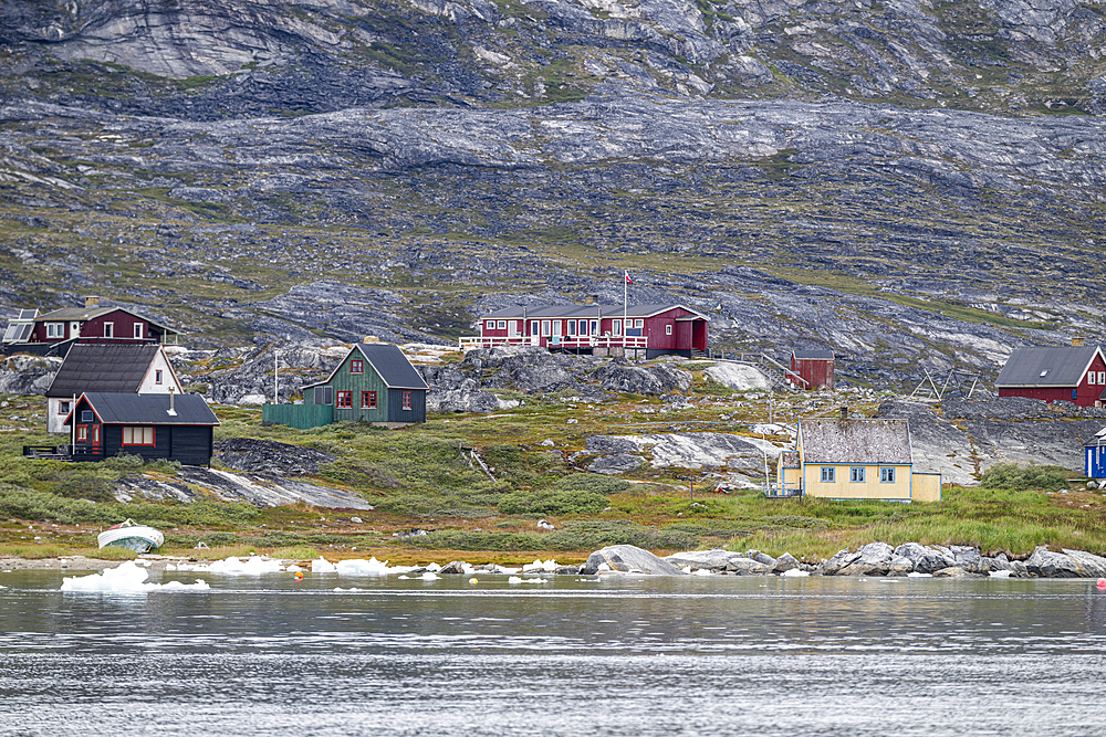 Little hamlet near the Nuuk Icefjord, Western Greenland, Denmark, Polar Regions