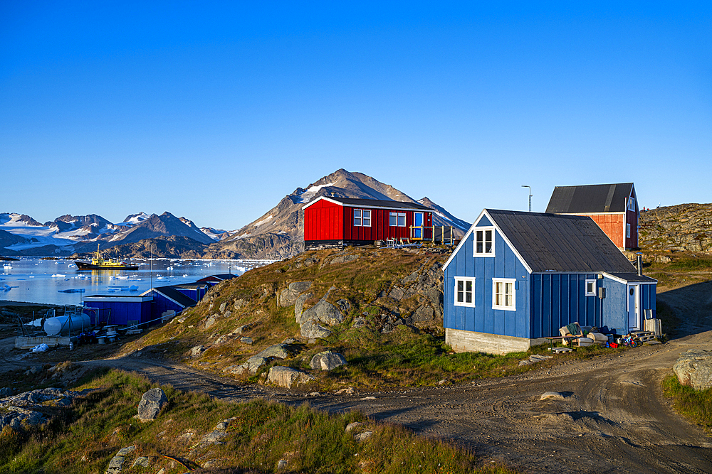 Colourful houses, Kulusuk, Greenland, Denmark, Polar Regions