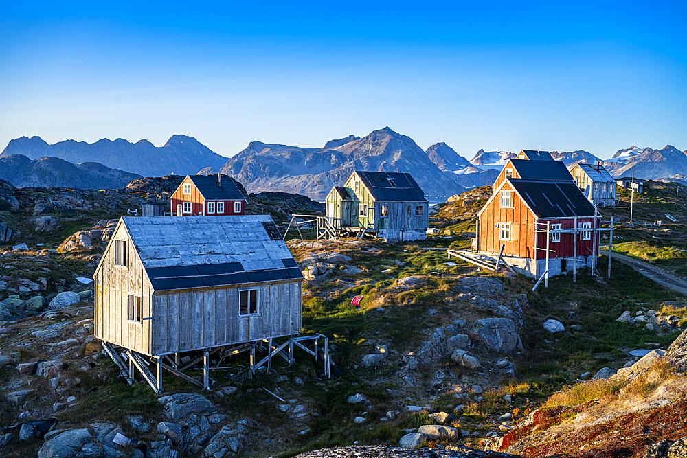 Colourful houses, Kulusuk, Greenland, Denmark, Polar Regions