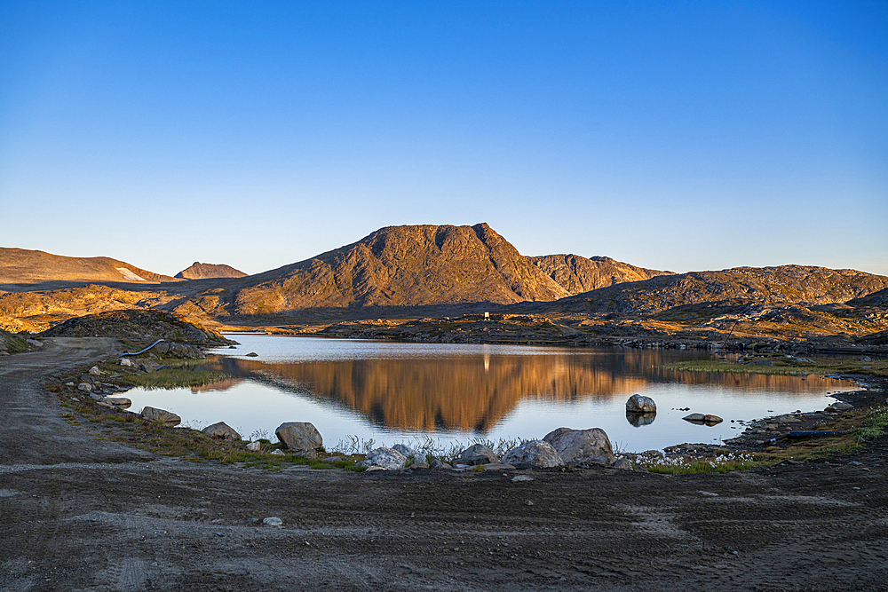 Mountainous fjord, Kulusuk, Greenland, Denmark, Polar Regions