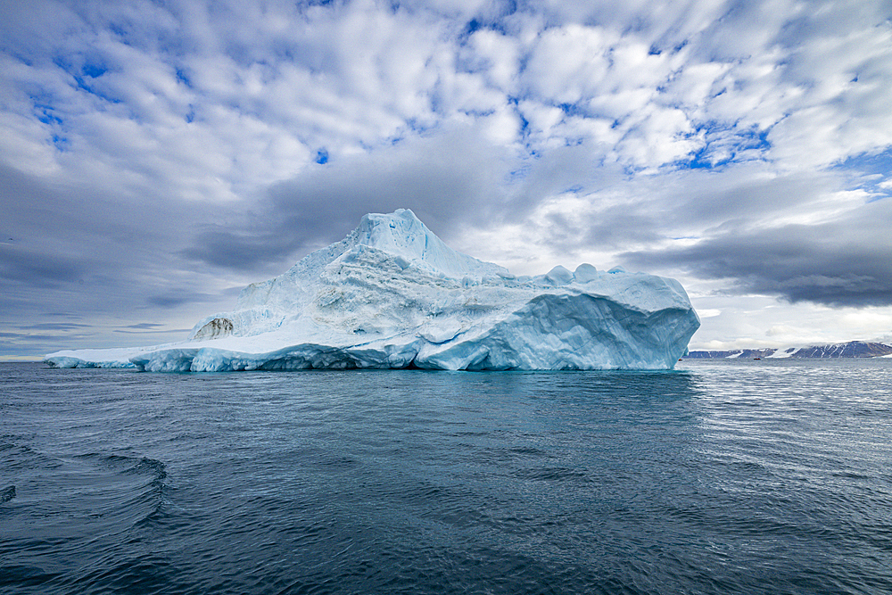 Iceberg on Belcher island, Devon island, Nunavut, Canadian Arctic, Canada, North America