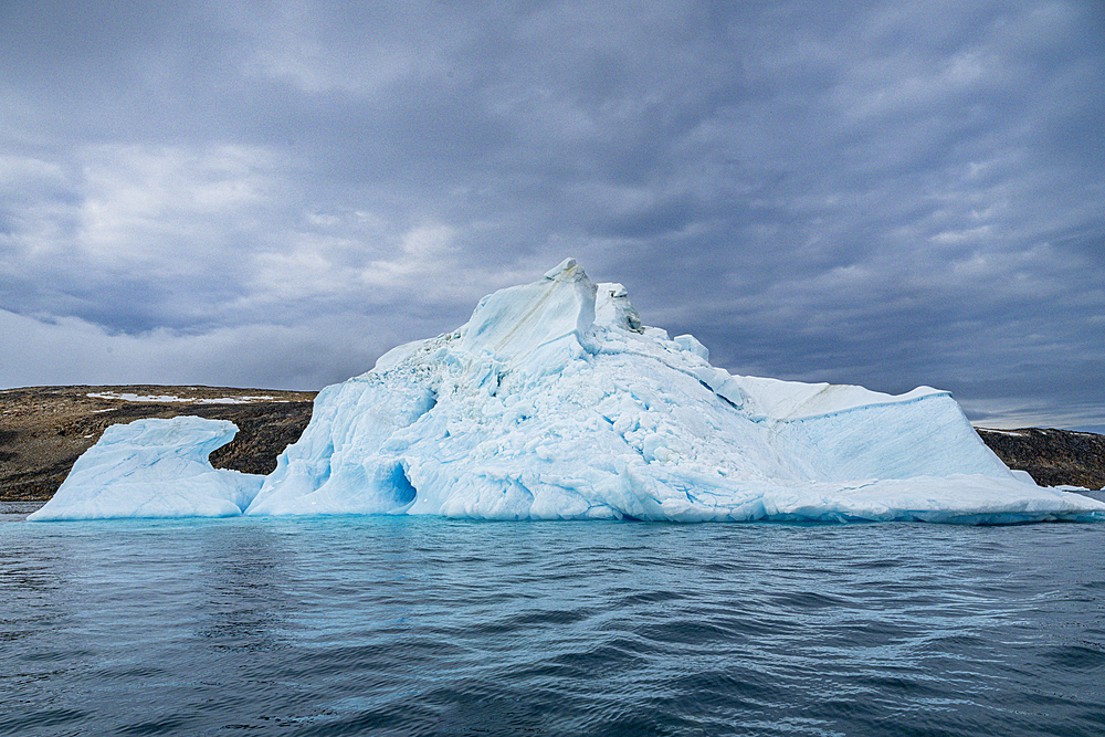 Iceberg on Belcher island, Devon island, Nunavut, Canadian Arctic, Canada, North America