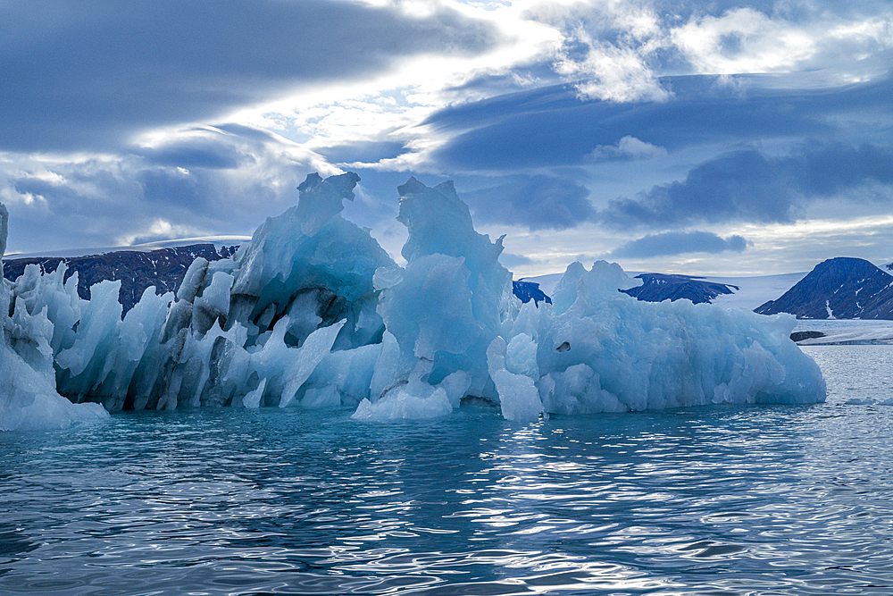 Iceberg on Belcher island, Devon island, Nunavut, Canadian Arctic, Canada, North America