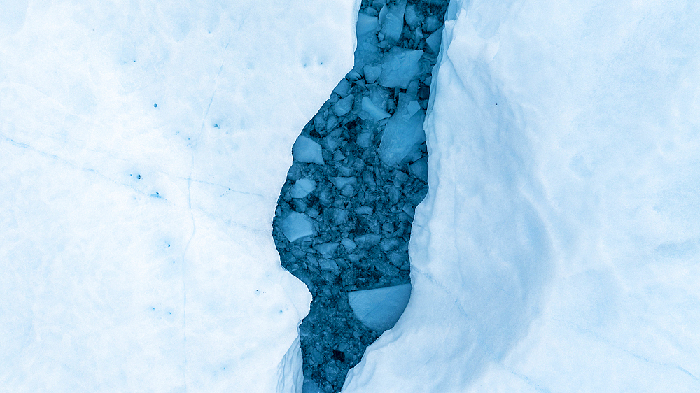 Close up of ice in the Nuuk Icefjord, Western Greenland, Denmark, Polar Regions