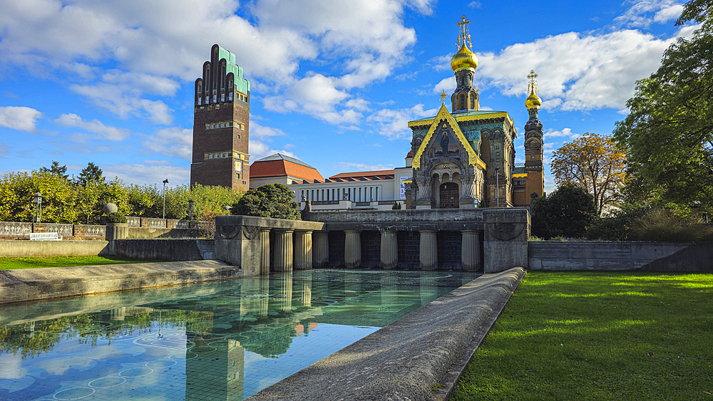 Matthildenhoehe, UNESCO World Heritage Site, Darmstadt, Hesse, Germany, Europe