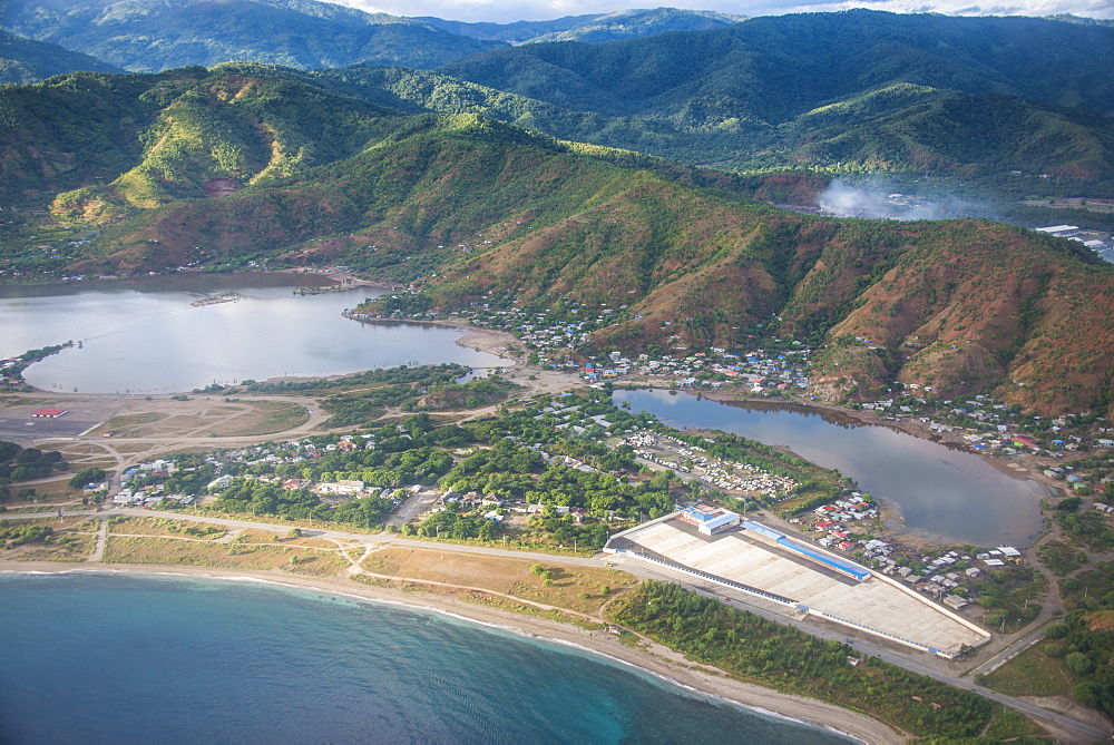 Aerial of Dili, East Timor, Southeast Asia, Asia