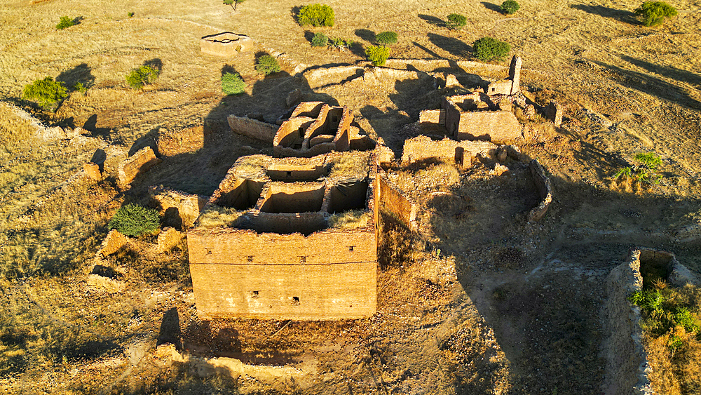 Aerial of Ouara, former capital of the Ouaddai Empire, Chad, Africa