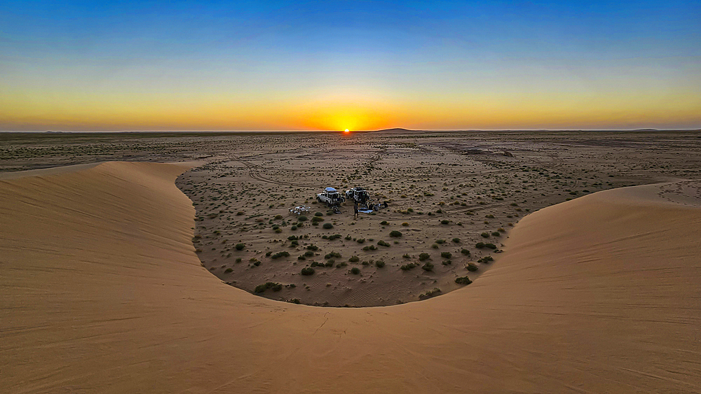 Sunset in a Sand dune in the Tibesti Mountains, Chad, Africa