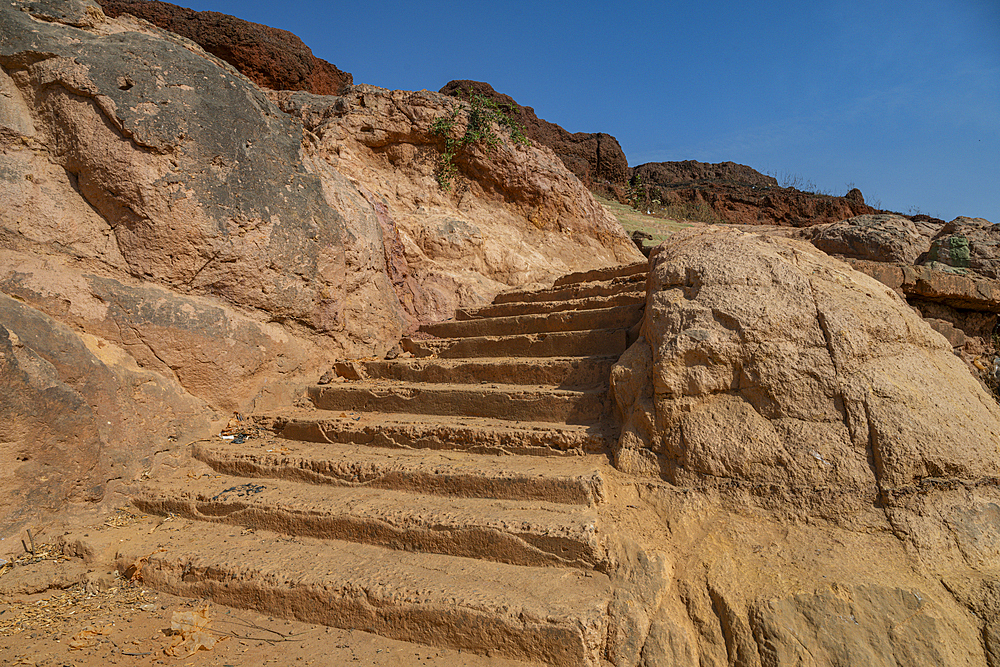 Stairway to Dala hill historic iron working place, Kano, Nigeria