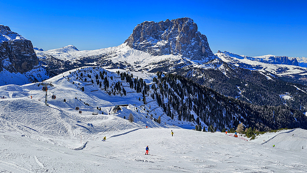 Sassolongo or Langkofelscharte, Canazei, Unesco site Dolomites, Italy