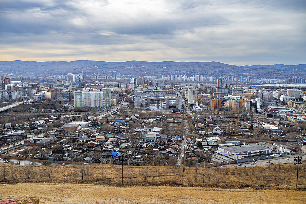 Overlook over Krasnoyarsk, Siberia, Russia