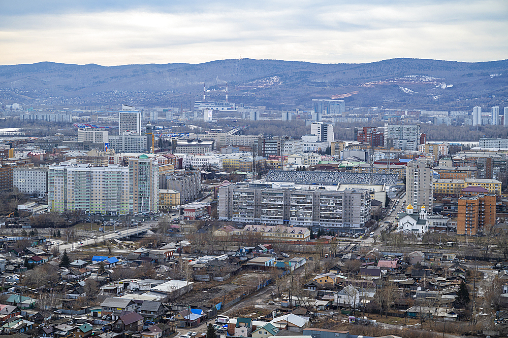 Overlook over Krasnoyarsk, Siberia, Russia