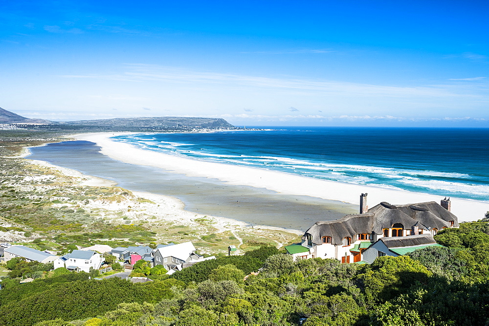 View over Noordhoek Beach, Chapmans Peak, Cape of Good Hope, South Africa, Africa