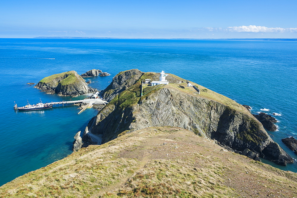 Harbour of the island of Lundy, Bristol Channel, Devon, England, United Kingdom, Europe