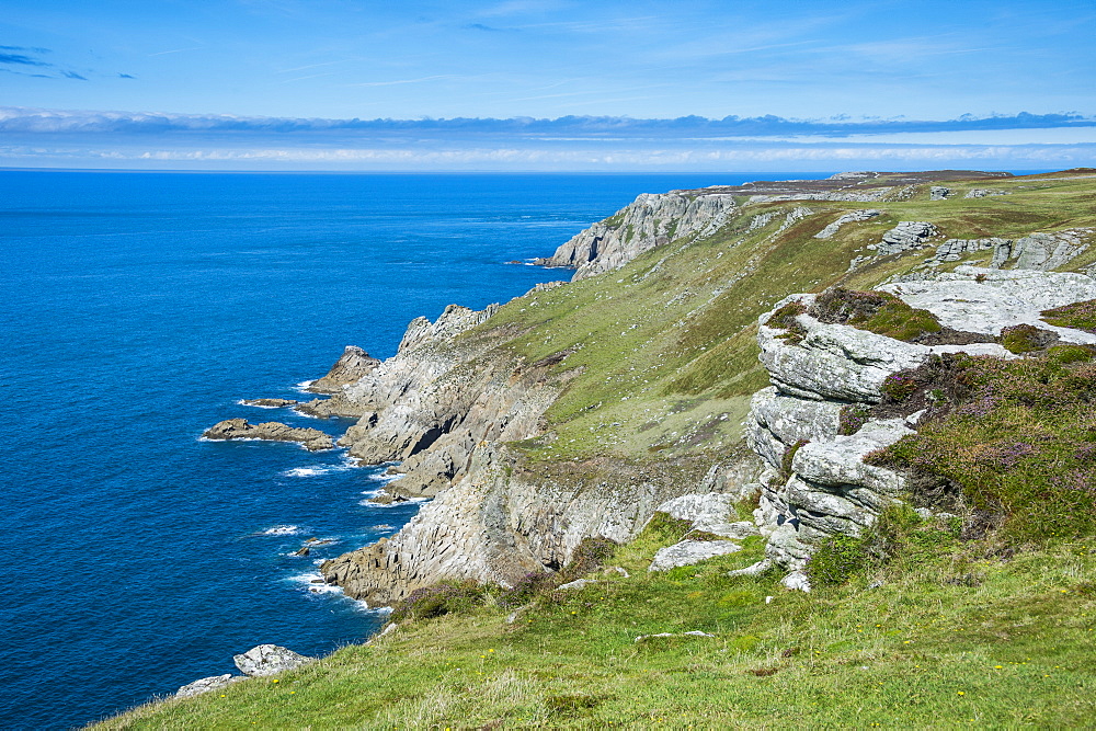 Coastline of the Island of Lundy, Bristol Channel, Devon, England, United Kingdom, Europe