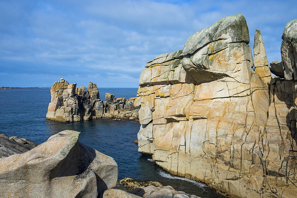 Huge granite rocks on St. Mary's, Isles of Scilly, England, United Kingdom, Europe