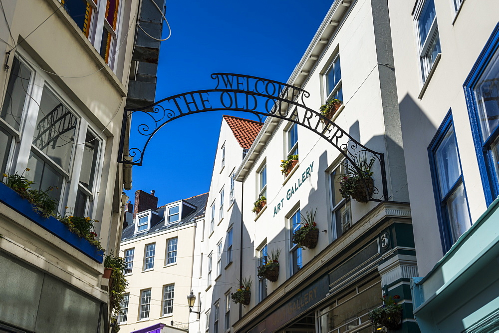 The old town of Saint Peter Port, Guernsey, Channel Islands, United Kingdom, Europe 