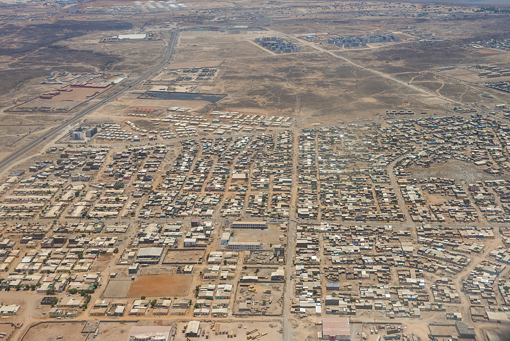 Aerial of Djibouti on the Horn of Africa, Africa