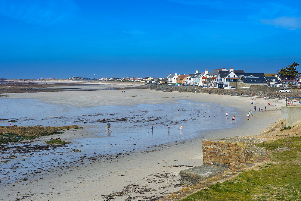 The beach of Casteret, Guernsey, Channel Islands, United Kingdom, Europe 