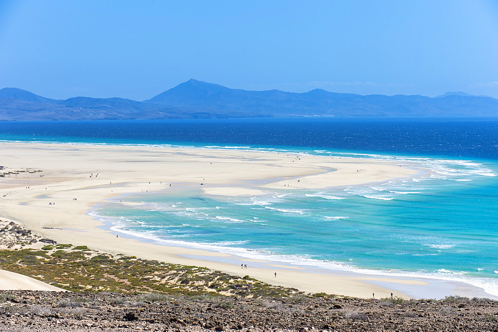 Beautiful lagoon on Risco Beach, Fuerteventura, Canary Islands, Spain, Atlantic, Europe