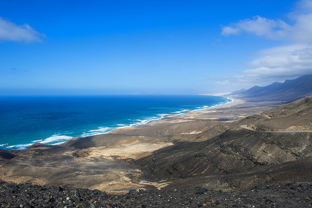 Remote Cofete Beach, Fuerteventura, Canary Islands, Spain, Atlantic, Europe