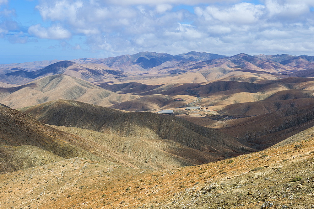 Panaoramic view over the interior of Fuerteventura, Canary Islands, Spain, Atlantic, Europe