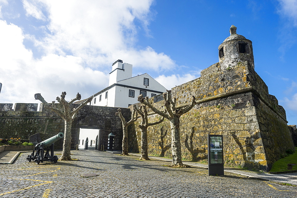 Castle of St. Blaise, the historic town of Ponta Delgada, Island of Sao Miguel, Azores, Portugal, Atlantic, Europe